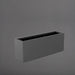 Miami Rectangle Fiberglass Planter in matte gunmetal against gray background.