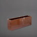 Miami Rectangle Fiberglass Planter in metallic bronze against gray background.