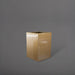 Miami Short Corner Fiberglass Planter in gloss metallic gold against gray background.