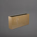 Milano Narrow Rectangle Planter in gloss metallic gold against gray background. 