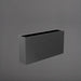 Milano Narrow Rectangle Planter in matte gun metal against gray background.