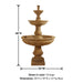 Montefalco Three Tier Fountain with product details.