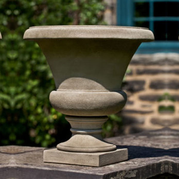 Mt. Airy Urn on ledge in the backyard