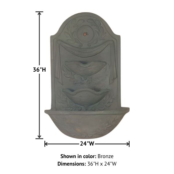 Navona Wall Fountain with product details.