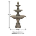 Newcastle Three Tier Fountain with product details.
