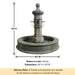 Octavia Column Only Plumbed for Pond on grass with product details.