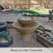 Ojai Fountain on pebbles in the backyard