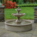 Parc Fountain on concrete with grass background