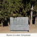 Penta Wall Fountain in greystone color in the backyard.
