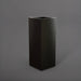Perth Tall Corner Fiberglass Planter in matte black against gray background.
