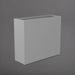 Perth Tall Rectangle Fiberglass Planter in matte cement grey against gray background.