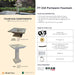 Complete overview of the Portwenn Fountain with dimensions, weights, pump kit parts, tools, and general info.