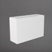 Potsdam Rectangle Fiberglass Planter in matte bright white against gray background.