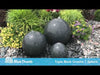 Triple Black Granite Sphere Fountain Video