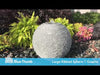 Small Ribbed Black Sphere Fountain Video