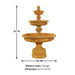 Provence Three Tier Fountain against white background with product details.