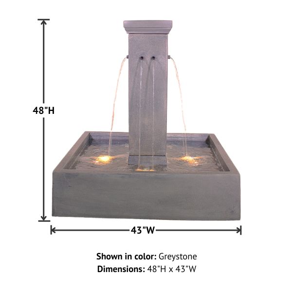Quadrum Courtyard Fountain with product details.