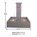 Quadrum Courtyard Fountain with product details.