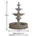 Quattro Lion Three Tier Pond Fountain with product details.