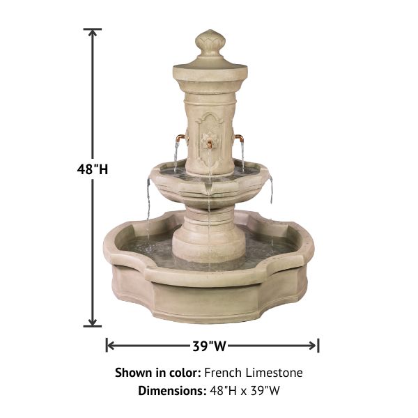Ravello Pond Fountain with product details.