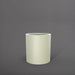 Rio Grande Cylinder Fiberglass Planter in satin beige against gray background.