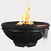 Roma GFRC Fire and Water Bowl, Black against gray background