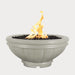 Roma GFRC Fire Bowl, Gray against gray background