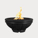 Roma GFRC Fire Bowl, Black against gray background