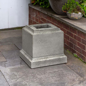 Rustic 16.5 Pedestal on concrete in the backyard