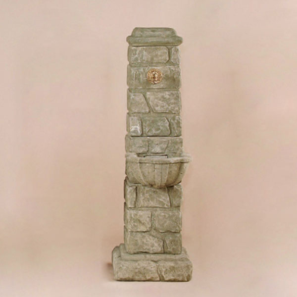 Rustichella Fountain for Spout against brown background.