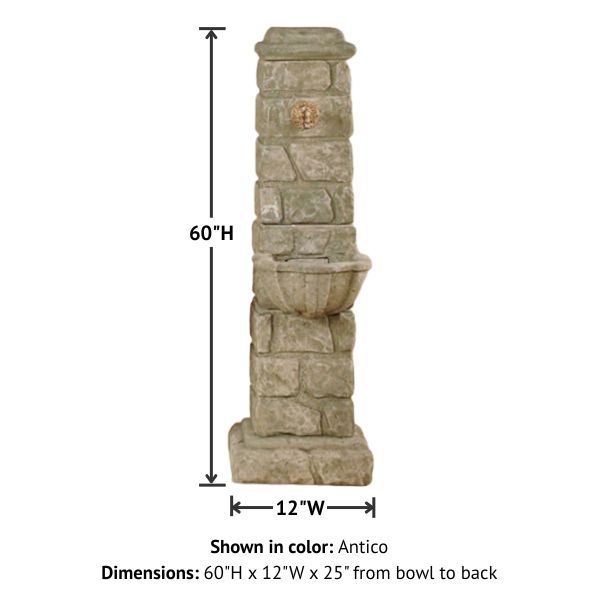 Rustichella Fountain for Spout with product details.