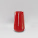Saigon Tapered Round Fiberglass Planter in gloss red against gray background.