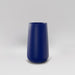 Saigon Tapered Round Fiberglass Planter in matte cobalt blue against gray background.