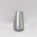Saigon Tapered Round Fiberglass Planter in metallic silver against gray background.