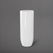 Saint Tropez Tall Bullet Round Fiberglass Planter in gloss bright white against gray background.