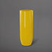Saint Tropez Tall Bullet Round Fiberglass Planter in gloss saffron against gray background.