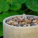 Salinas Pebble Fountain on gravel upclose