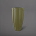 San Jose Tall Fluted Round Fiberglass Planter in matte bronze against gray background.
