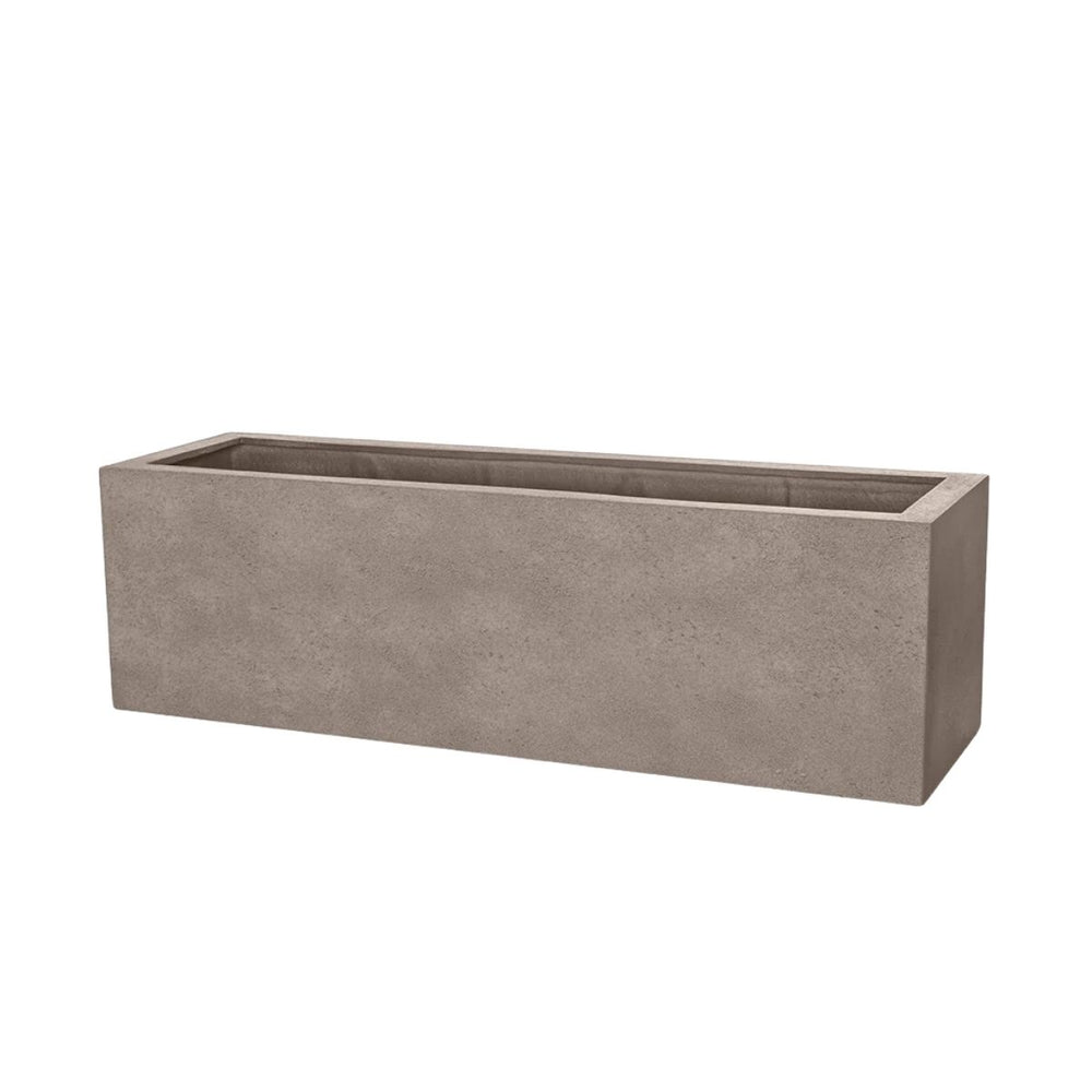 Sandal Planter 591818 S/1 in riverstone premium lite against white background.