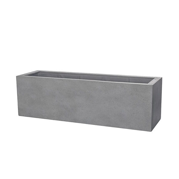 Sandal Planter 591818 S/1 in stone grey lite against white background.
