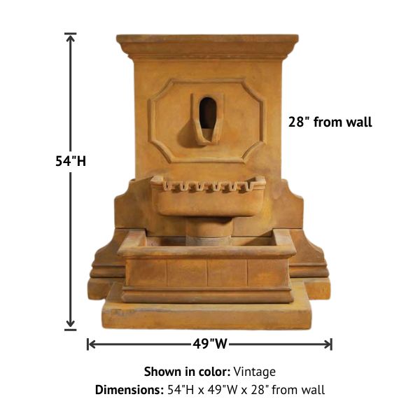 Savonna Wall Fountain with Step with  product details.