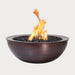 Sedona Powder Coated Fire Bowl, Gray against gray background