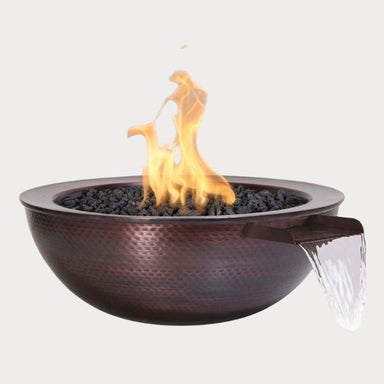 Sedona Copper Fire and Water Bowl against gray background