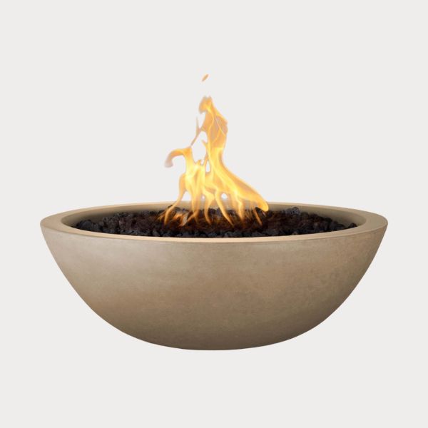 Sedona Fire Bowl, Brown against gray background