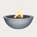 Sedona Powder Coated Fire Bowl, Gray against gray background