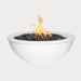 Sedona Powder Coated Fire Bowl, White against gray background