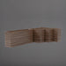 Sedona Tall Rectangle Wood Look Fiberglass Planter against gray background.