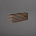 Sedona Tall Rectangle Wood Look Fiberglass Planter in 36 inch against gray background.
