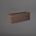 Sedona Tall Rectangle Wood Look Fiberglass Planter in 48 inch against gray background.