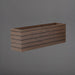 Sedona Tall Rectangle Wood Look Fiberglass Planter in 60 inch against gray background.